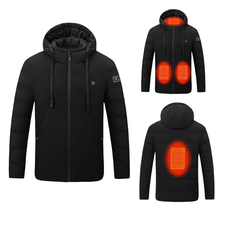 Transfronterizo dedicado calefacción ropa acolchada de algodón para hombres deportes al aire libre calefacción ropa acolchada de algodón USB control de tres engranajes calefacción ropa acolchada de algodón