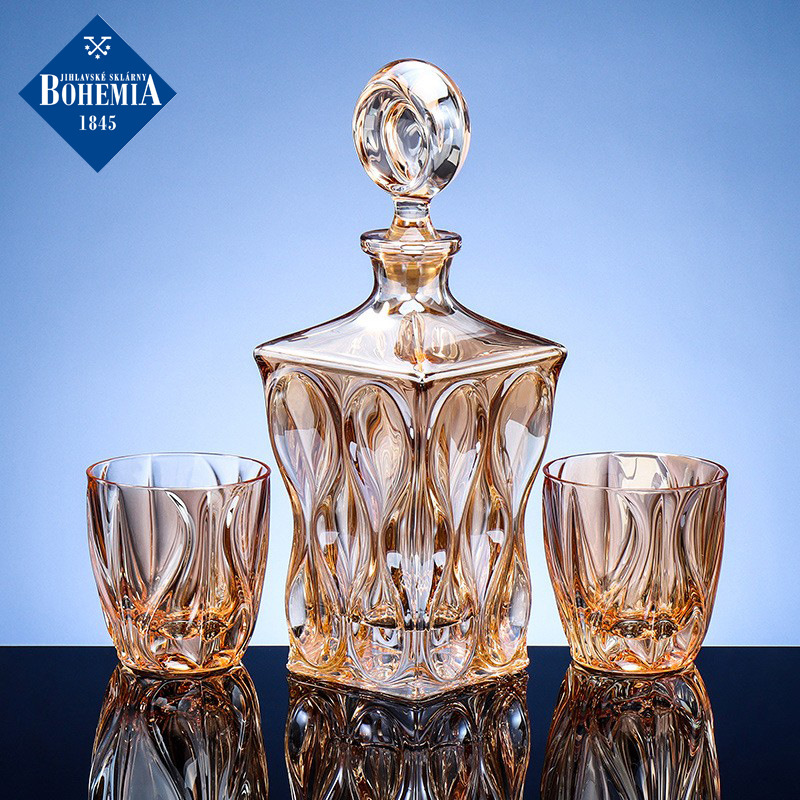 Importación checa de cristal de whisky sin plomo casera de reubicación regalos de vinos botellas de vinos de vino extranjero caja de regalo set
