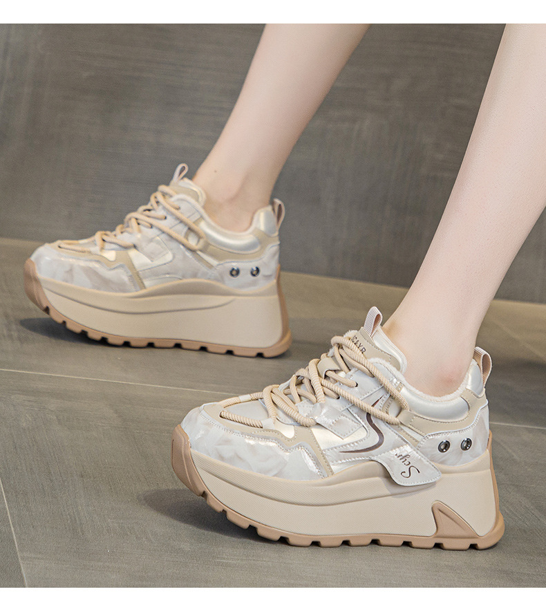 Giày sneaker nữ đế xuồng chunky phong cách retro, phối màu trẻ trung — M2977-1 plus màu trà sữa nhung, M2977-1 plus nhung màu mơ, M2977-1 plus nhung xám, M2977 lớp lót đơn màu mơ chi tiết 13