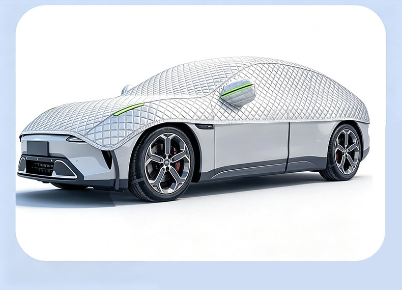 Car half-cover car cover, sun protection and heat insulation cover, thickened car sunshade, rainproof and dustproof full car half-cover