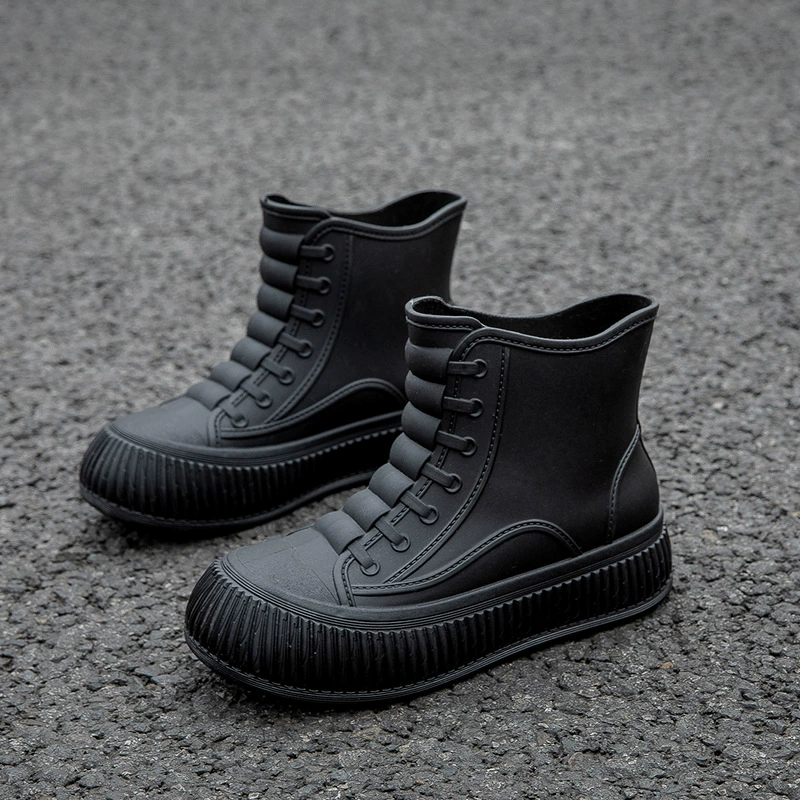 [Один кусок волос] модные женские сапоги от дождя водонепроницаемые нескользящие сапоги от дождя новые корейские водяные туфли короткие сапоги на экспорт