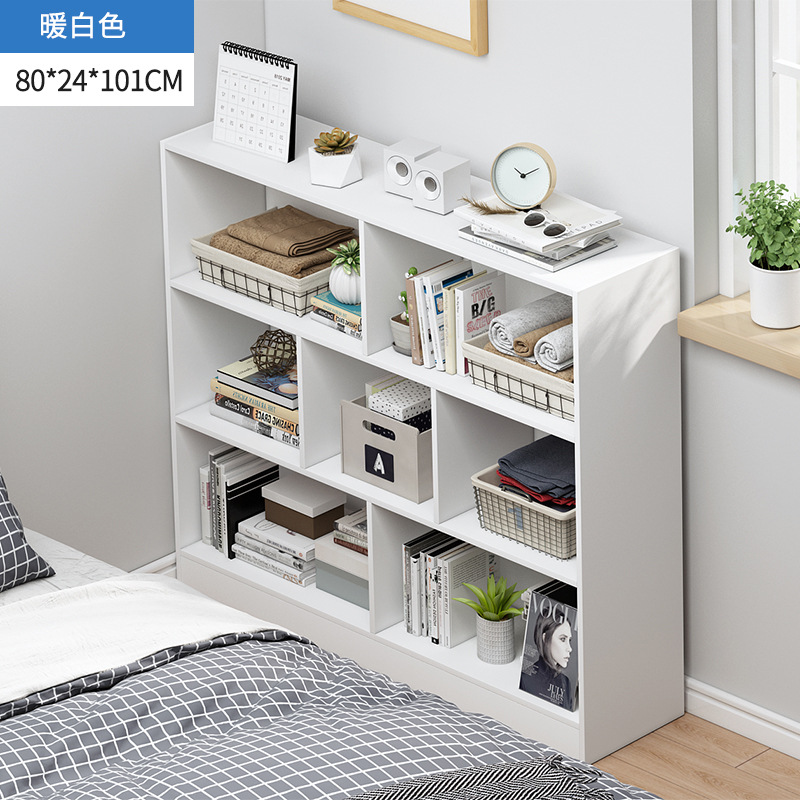 Simple estantería piso simple sala de estar rack de almacenamiento hogar estante de almacenamiento de juguete para niños estudiante a cuadros estantería corta