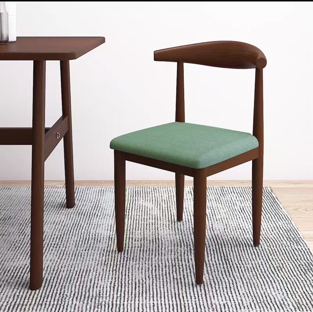 Silla de comedor, taburetes domésticos, mesa de comedor moderna y minimalista, silla de corn de hierro forjado, silla de recepción comercial, silla de oficina