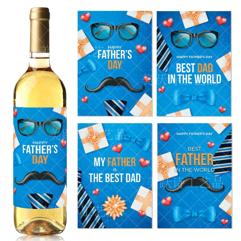 Día Internacional del Padre fiesta etiqueta de botella de vino etiqueta de botella de vino etiqueta de botella de vino