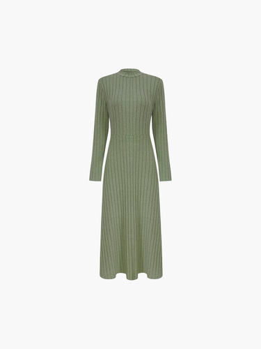 eBay Western and Eastern Autumn and Winter Fleece Pitted Striped Dress Fashion and Elegant Solid Color Round Neck Dress