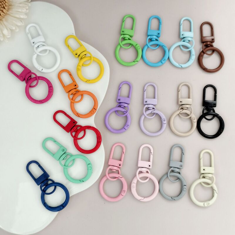 Metal Pendant Spring Buckle Door Buckle Combination Colorful Dopamine Bag Keychain Pendant DIY Key Ring Metal Pendant Spring Buckle Door Buckle Combination Colorful Dopamine Bag Keychain Pendant DIY Key Ring