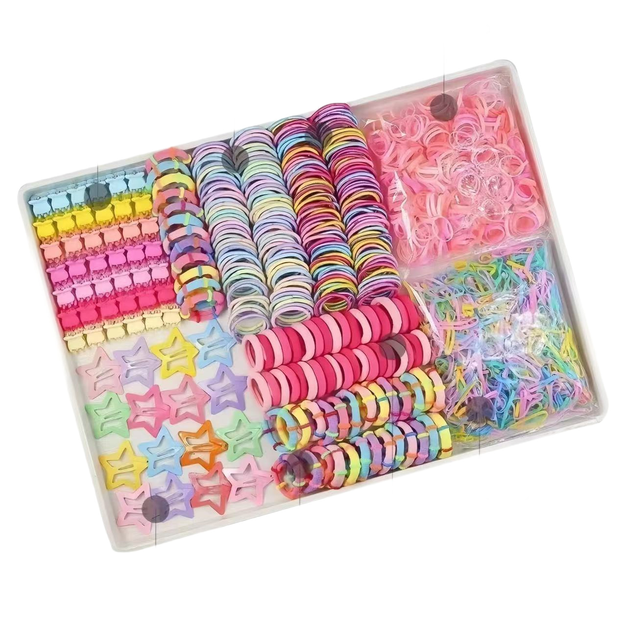 Clips para el cabello de niños, anillo para el cabello, clips para el cabello, caja de regalo, banda de correa de princesa, conjunto de peluquería, regalo diario para bebés