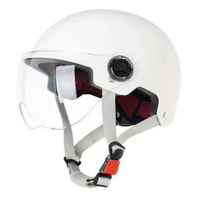 Motosiklet kaskı (dəbilqə): certified, sun-protective, breathable safety helmet for
