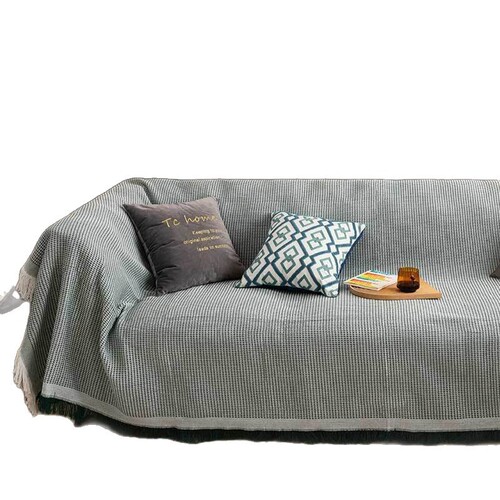 Nordic sofa cover set, suitable for various sofas, single-person anti-dust cover, blanket-style sofa pad, popular decor item