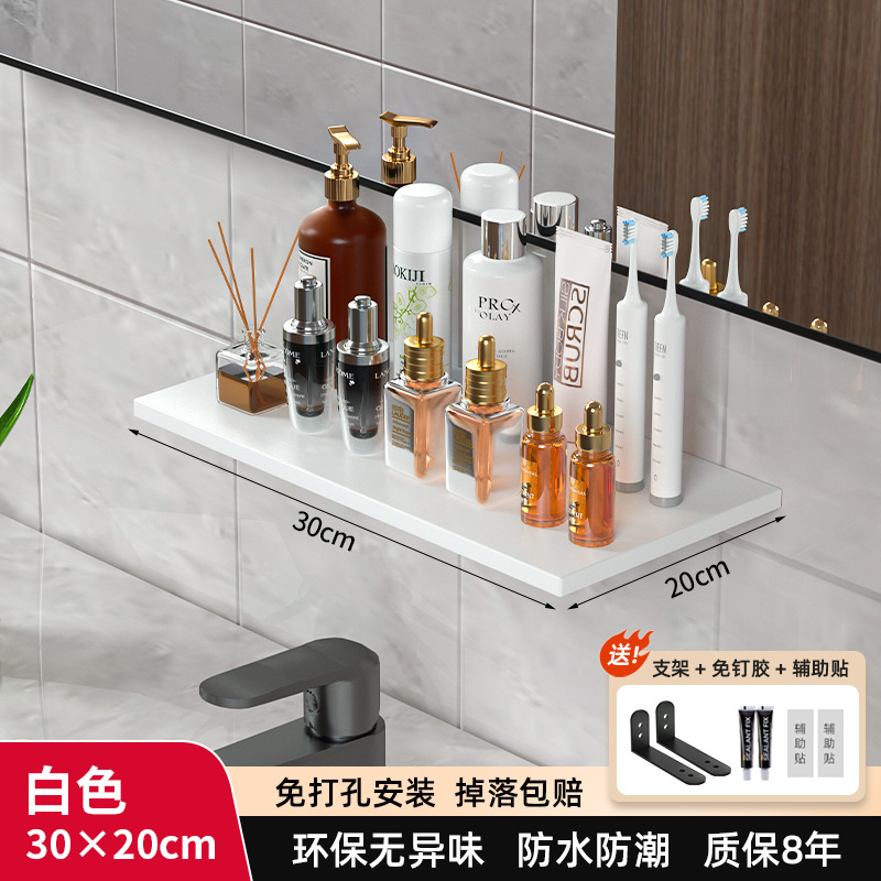 Espejo frontal almacenamiento rack nogal baño cocina almacenamiento rack madera maciza partición pared colgante rack
