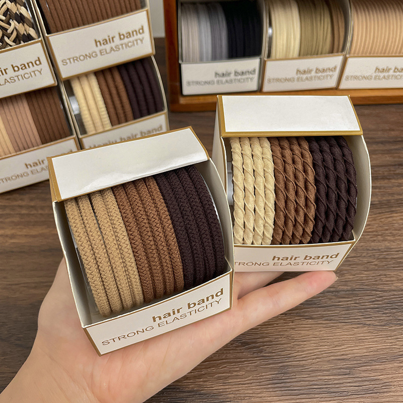 Cuerda para el cabello atada, verano 2025, nuevo anillo para el cabello, banda de goma duradera de alta elasticidad para mujer, cuerda para el cabello simple y de alta calidad