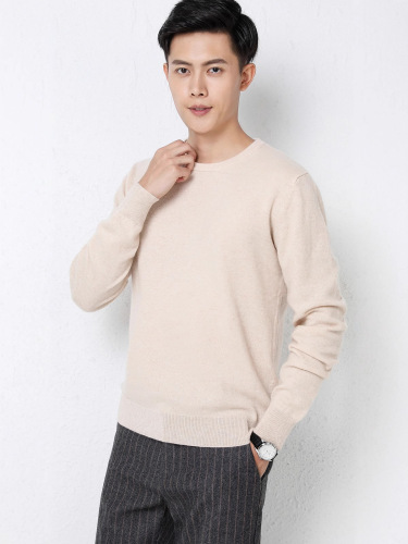 Autumn and winter basic style round-neck bottomed shirt, men's solid color knitted sweater, men's interior wear, slim and all-match top, men's wear