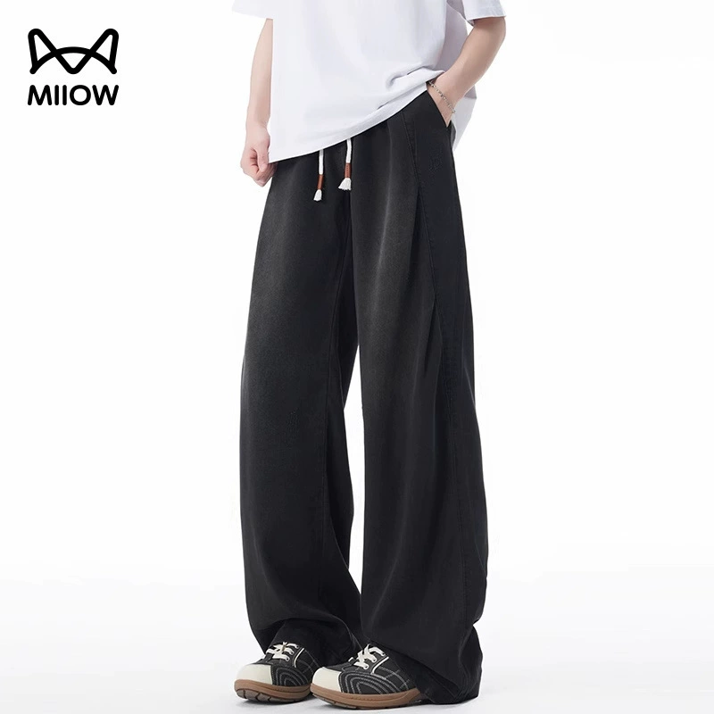 Летние тонкие джинсы брюки свободный крой oversize