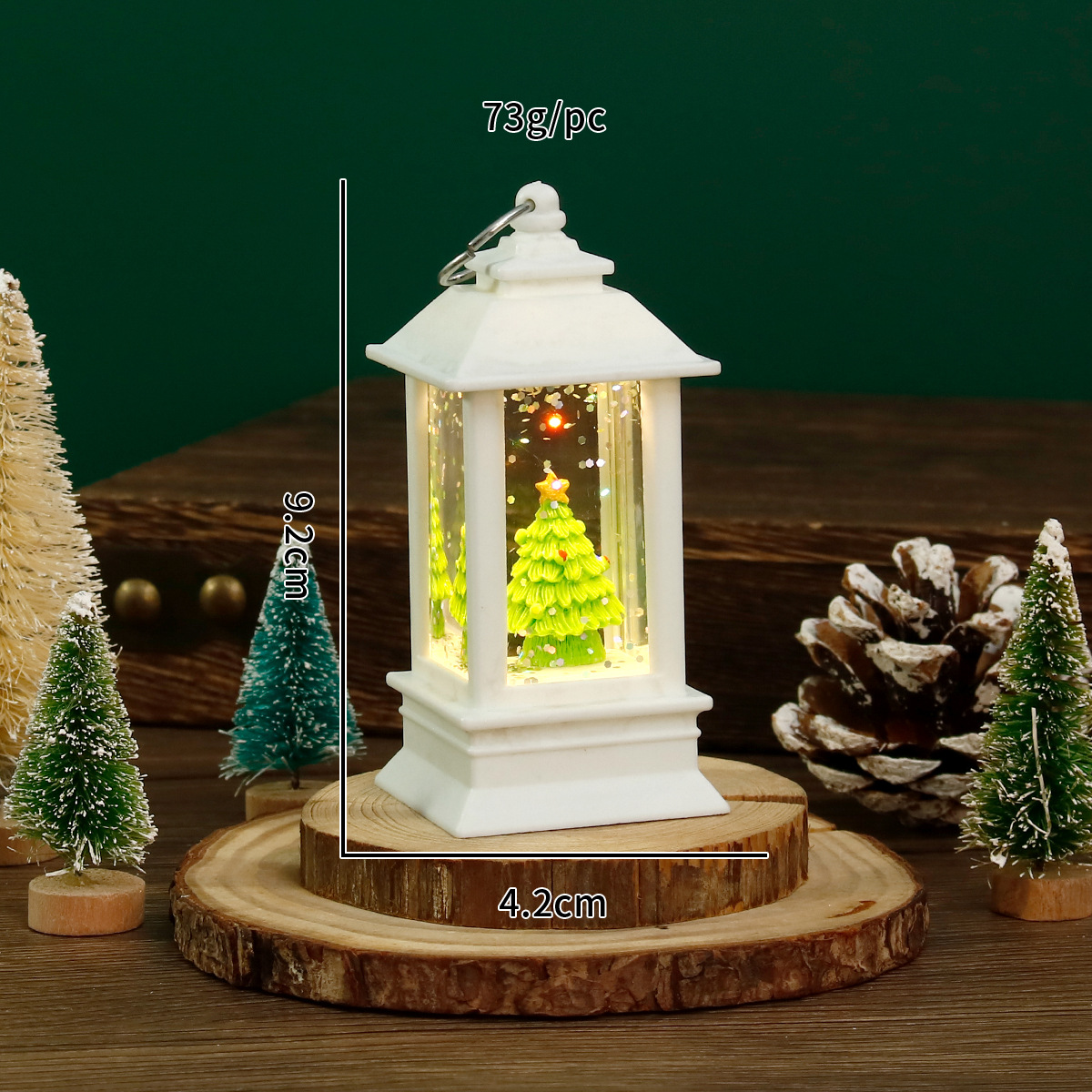 Nuevo agua de Navidad lámpara de vela luminosa lámpara de viento decoración de Santa Claus pequeño regalo de árbol de Navidad