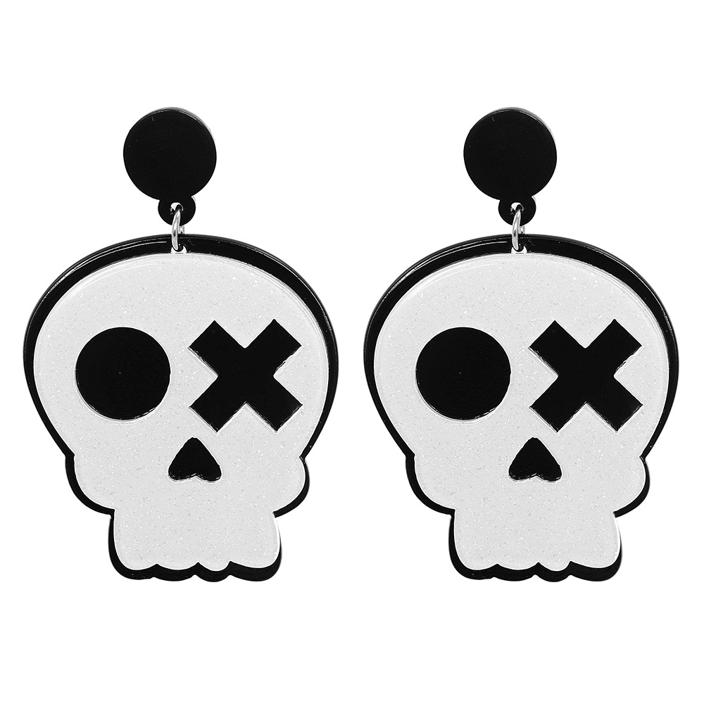 Halloween Funny Pumpkin Skull Ghost Acrylic Personality Resin Earrings display picture 23