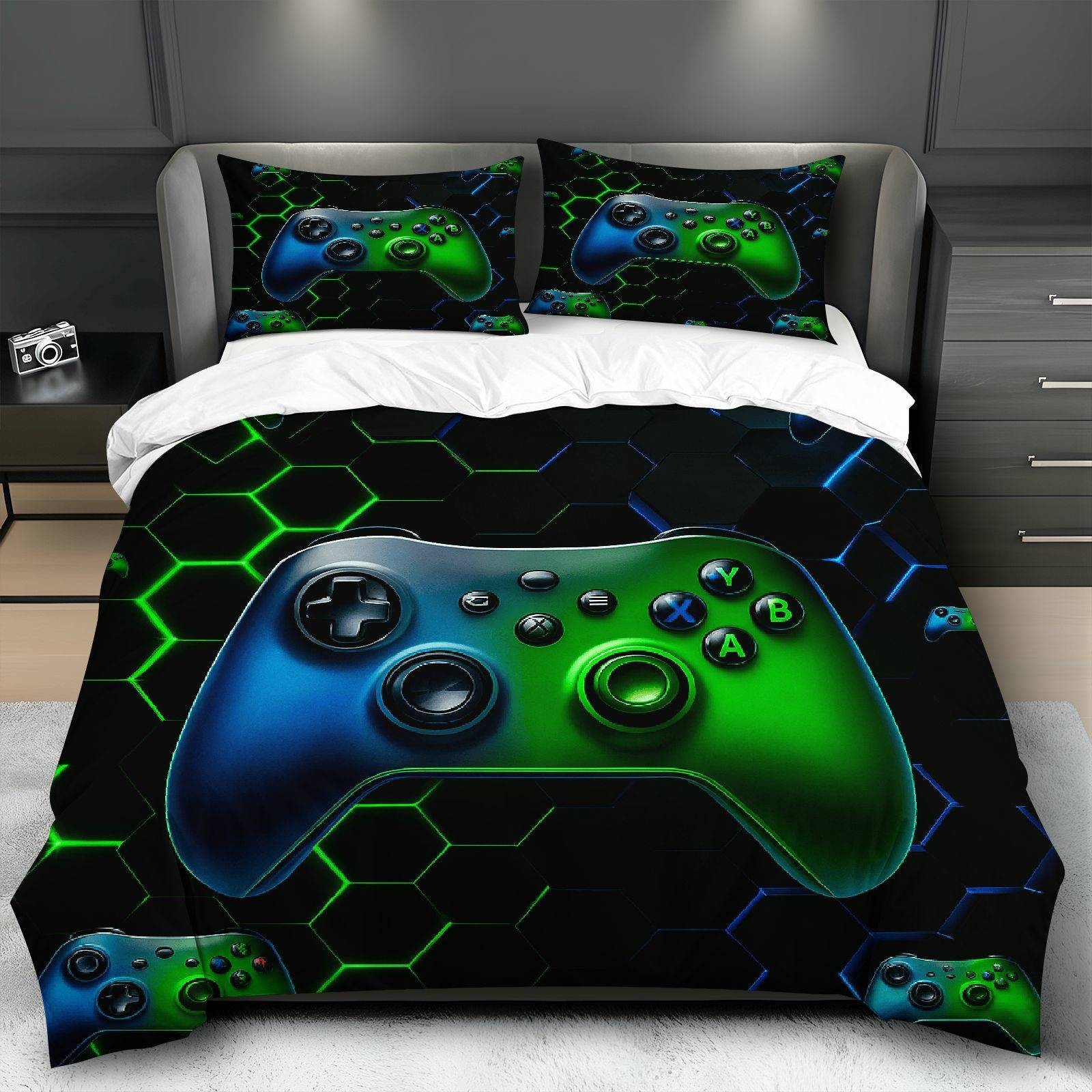 Textil doméstico transfronterizo abrasivo digital impresión quilt kit retro mango de juego fuente fábrica asume TEMU / JIT