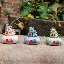 厂家直销泰山石敢当树脂仿石工艺品摆件办公旅游景区狮子摆饰批发