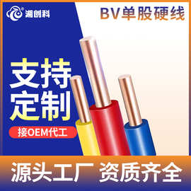 国标阻燃BV电线1.5 2.5 4 6平方单股铜芯单塑家装家用硬线