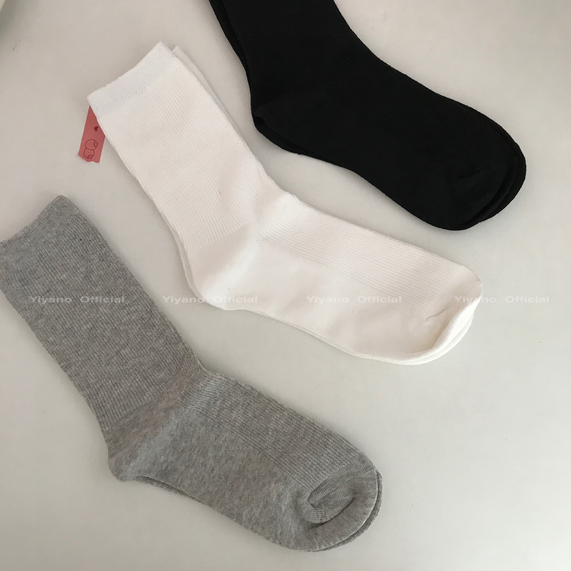 Female Korean candy color socks in tube socks