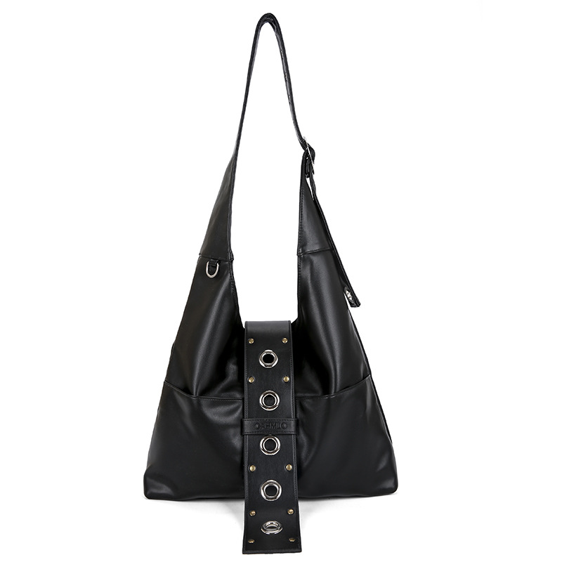Large-capacity Round-hole Design Shoulder Cross-border Trend Fashion Tote Bag, Relaxed And Versatile Casual Crossbody_voghion.com