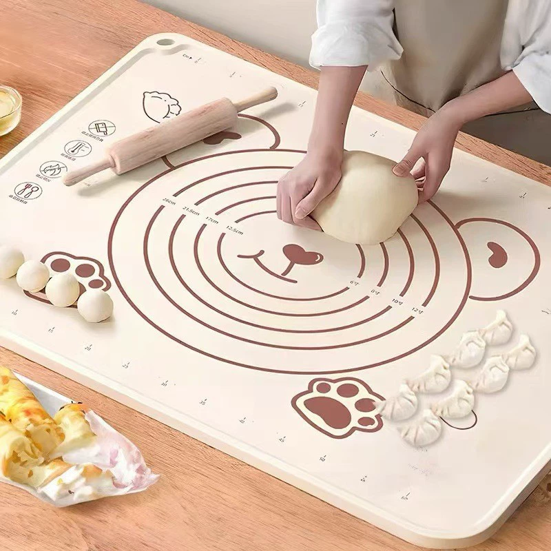 Силиконовая месильная подушка и подушка для лица мультфильм может любить милый медведь противоскользящая раскатка пищевая панель большой выпечки