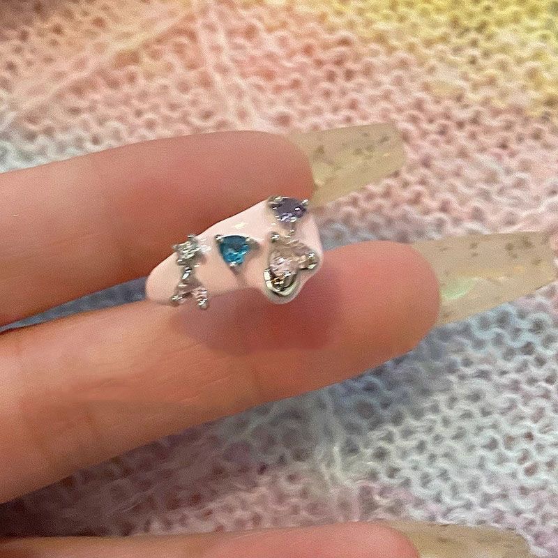 5g Weight None Ear Needle Material Ear Cuffs Classification 1 Piece Quantity Daily Occasion Alloy Material Geometric Pattern Women's Gender Enamel, Plating Design Sweet Style 1 Piece Sweet Geometric Enamel Plating Alloy Ear Cuffs 6