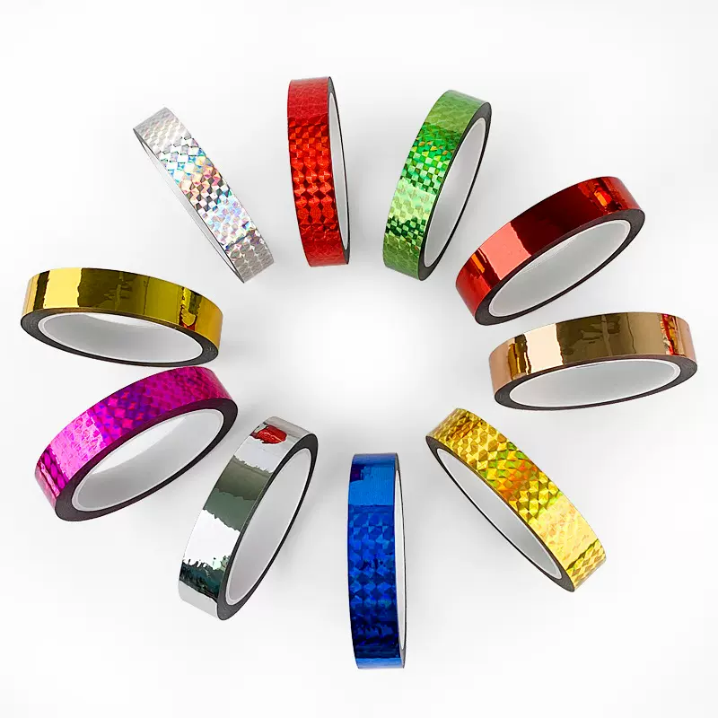 装饰胶带婚庆婚礼装饰胶纸电镀胶带 DIY手工贴纸花边镭射胶布厂家