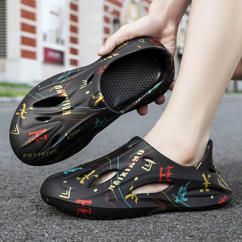 Мужские ножки сандалии внешней торговли большой размер мода EVA мягкая подошва дырочки носить спортивные тапочки пляжные туфли