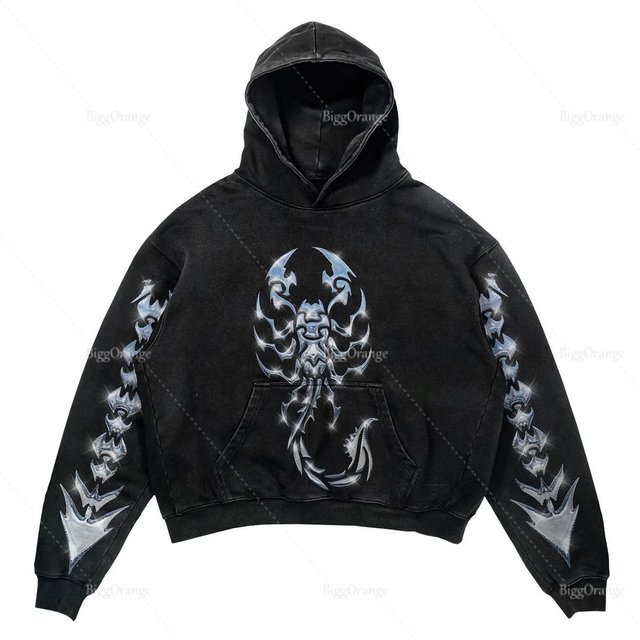 Halloween Printed Hooded Sweatshirt 5