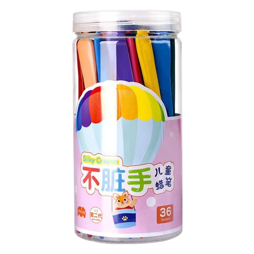 Children's non-dirty hand crayon student graffiti pen oil painting stick washable plastic crayon non-fading non-sticky hand crayon