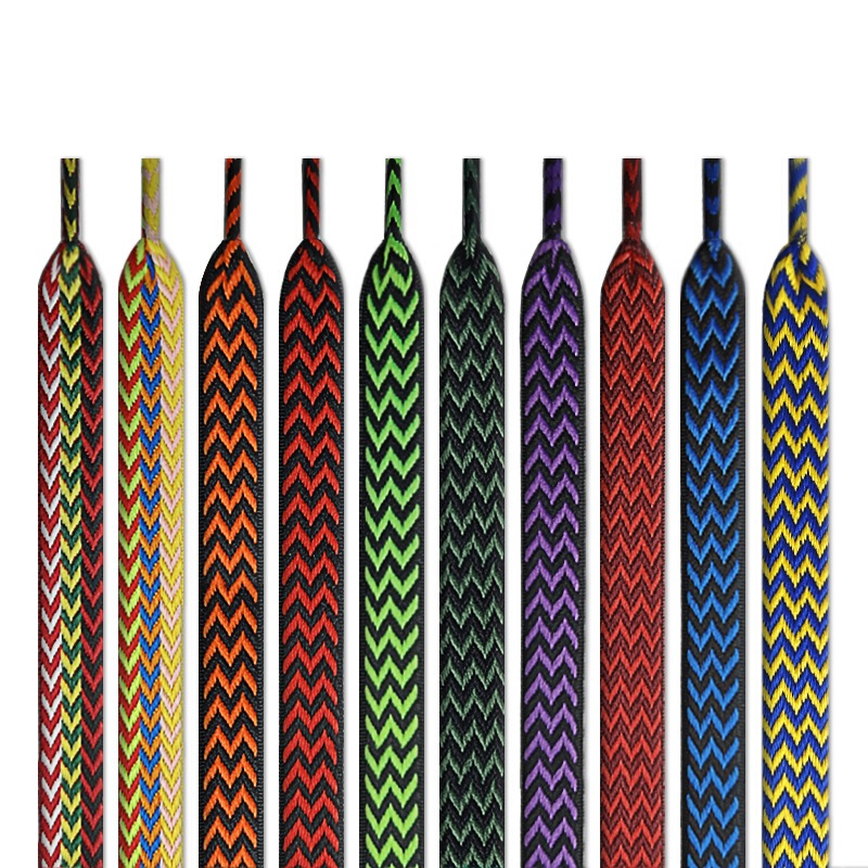 Lin Fenglangfan Sneakers Shoelaces 1.5cm Wide Men's and Women's Sports Shoes Flat Trendyy Colorful Pink Black Shoelace Rope Lin Fenglangfan Sneakers Shoelaces 1.5cm Wide Men's and Women's Sports Shoes Flat Trendyy Colorful Pink Black Shoelace Rope