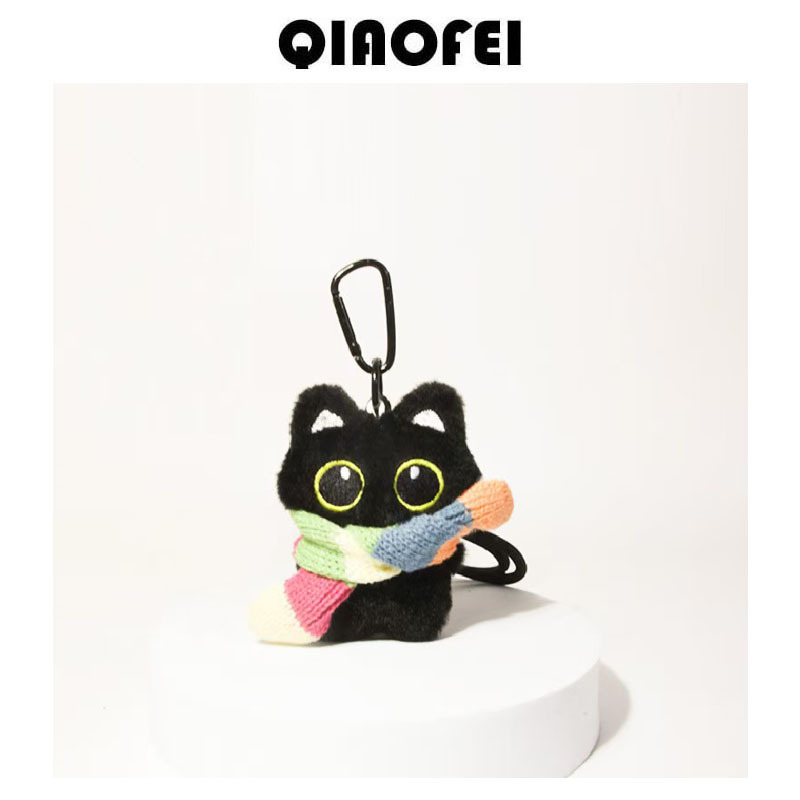 かわいい黒猫人形パーソナライズされた猫バッグペンダントぬいぐるみペンダントカップルギフトイン学生ギフト|undefined