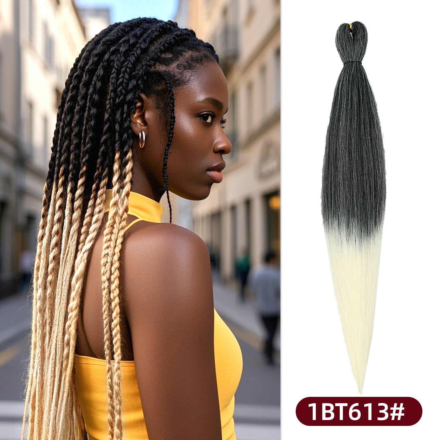Pelucas de trenzas grandes EZ para actuaciones, populares en línea, trenzas versátiles para mujeres africanas, rastas de fibra sintética de colores al por mayor, muy vendidas en África.