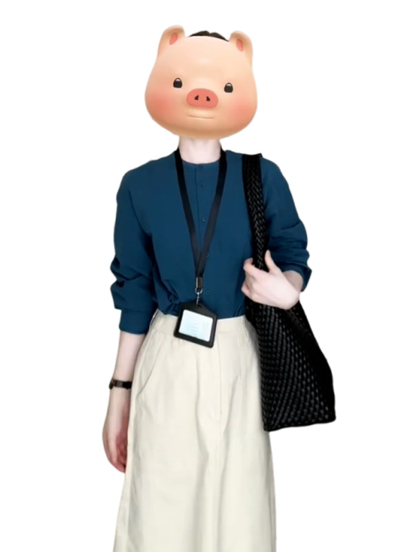 高级感穿搭半身连衣裙子女夏2025新款早初秋蓝色长袖衬衫两件套装|undefined