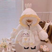 儿童套装 湖州织里冬装网红风卡通保暖新款加厚男童套装 女童套装