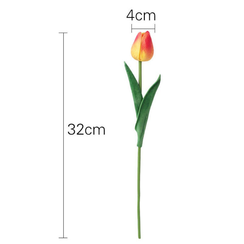Pu hidratante tulipán flor artificial flor falsa fiesta de boda decoración del hogar flor comercio exterior transfronterizo fábrica de flores al por mayor