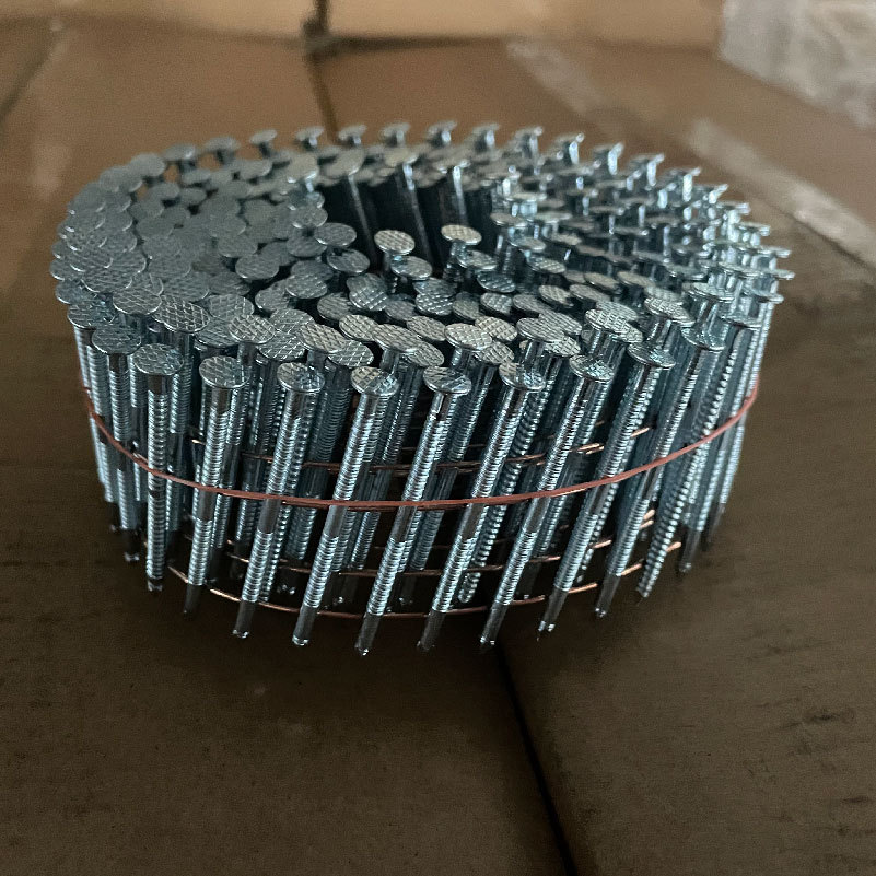 白彩镀锌卷钉光杆螺纹封箱钉码钉整箱钢钉