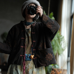 Luoguni Light Customized Retro Literary Loose Casual Easiest for Match Stand Collar Short Cotton Coat 2013 Dust
