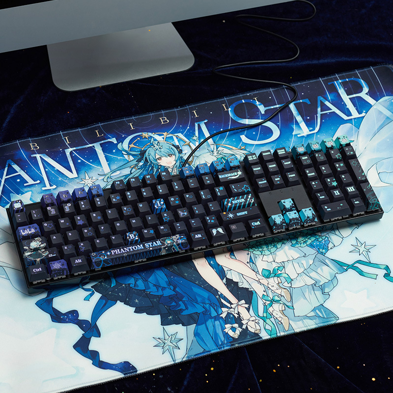 Homestead Bilibili Fantasy Star Collection II Mechanical Keyboard 108 Key Hot Swap Esports Game USB Cable_voghion.com