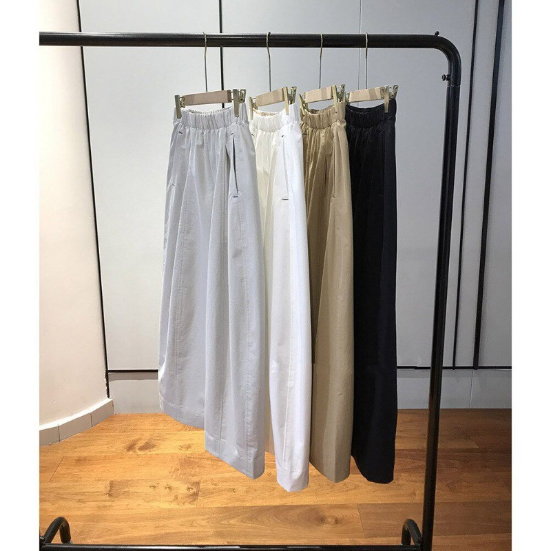 Triangle Logo~ It's so Comfortable to Wear!! Elastic High-Waisted Wide-Leg Pants, Loose Fit, Slimming Cocoon-Style Casual Long Pants Triangle Logo~ It's so Comfortable to Wear!! Elastic High-Waisted Wide-Leg Pants, Loose Fit, Slimming Cocoon-Style Casual Long Pants
