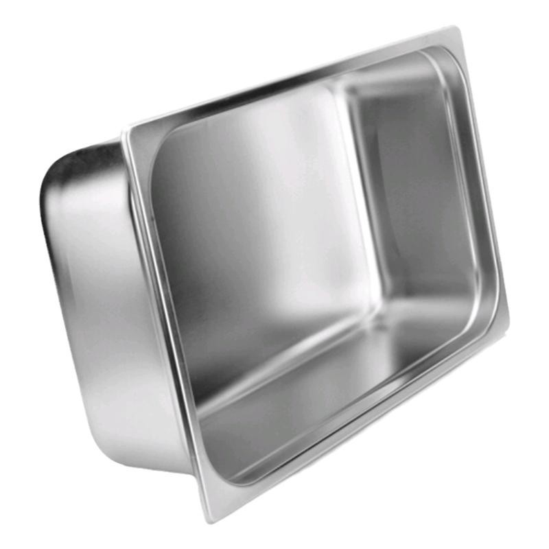 不锈钢份数盆商用欧式1/1份数盘加厚长方形盛菜盆开口盖冲孔盆|ru