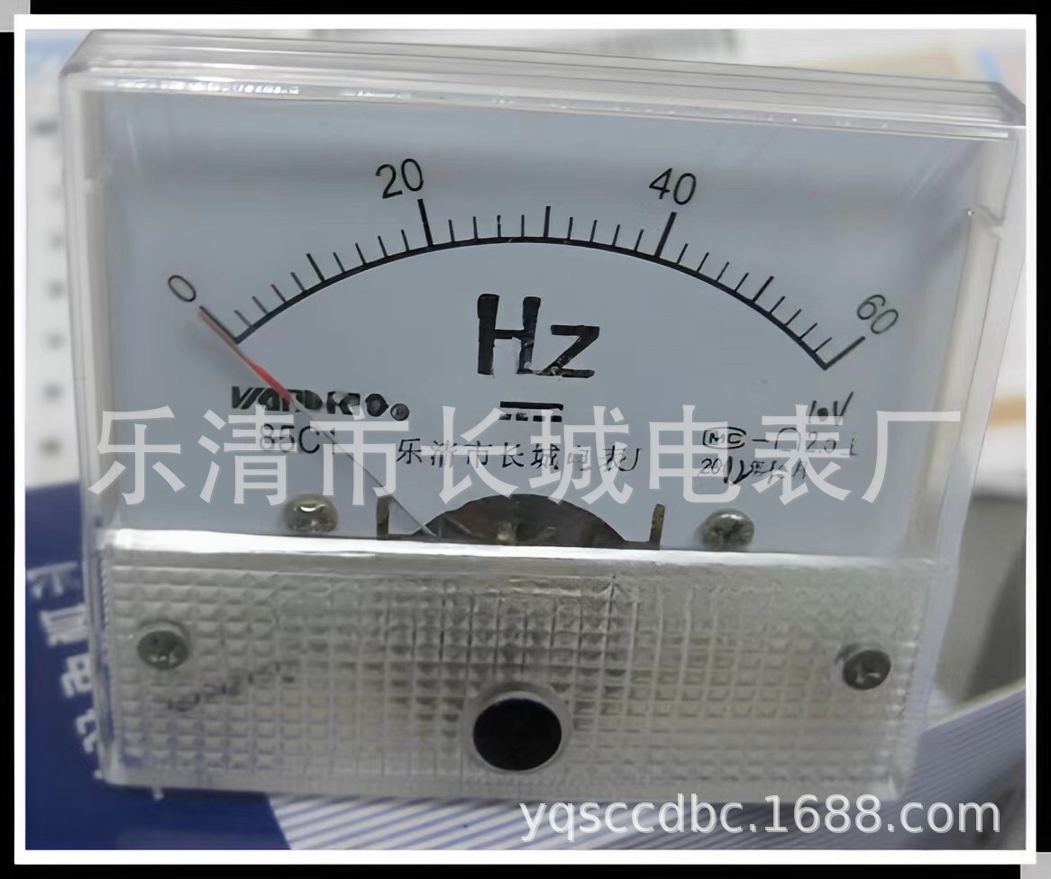 长城电表厂 85C1 60HZ 10V 直流指针频率表   65*55