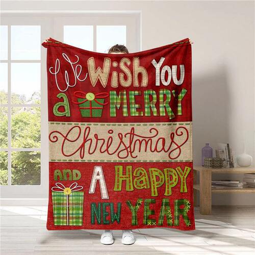 Christmas best-selling flannel throw blanket festive holiday decoration Christmas gift throw blanket nap time throw blanket