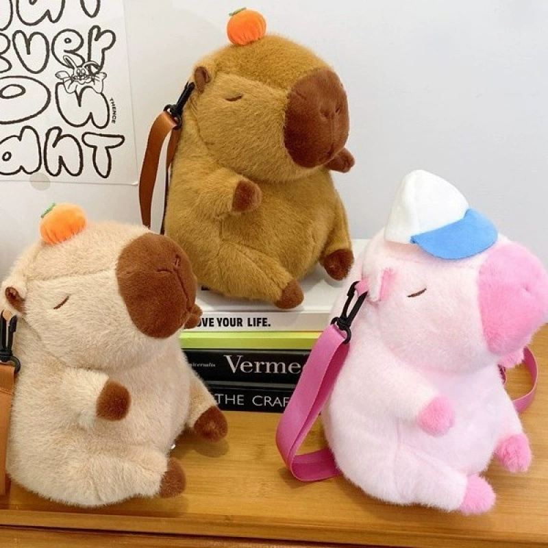 Кукла Капибара, мультяшный рюкзак Capy, Bala Outing, женская кукла, милая сумка для хранения, детская сумка