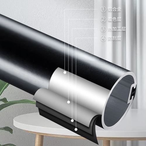 European Roman rod shade hidden installation smooth silent curtain track curtain rod wholesale