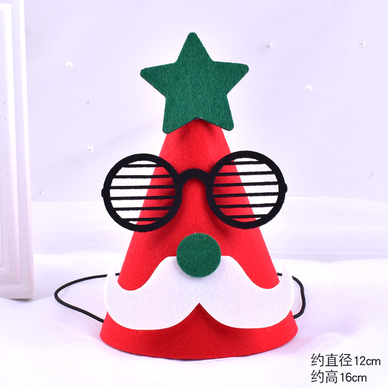 Sombreras de fieltro de fiesta transfronterizas Decoración de fiesta DIY de dibujos animados Sombreras de fieltro Decoración de fiesta de Navidad
