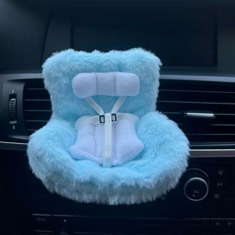 Labubu 対応安全シート アロマセラピー エアコン吹き出し口 かわいい車の装飾品 ペンダント人形|undefined