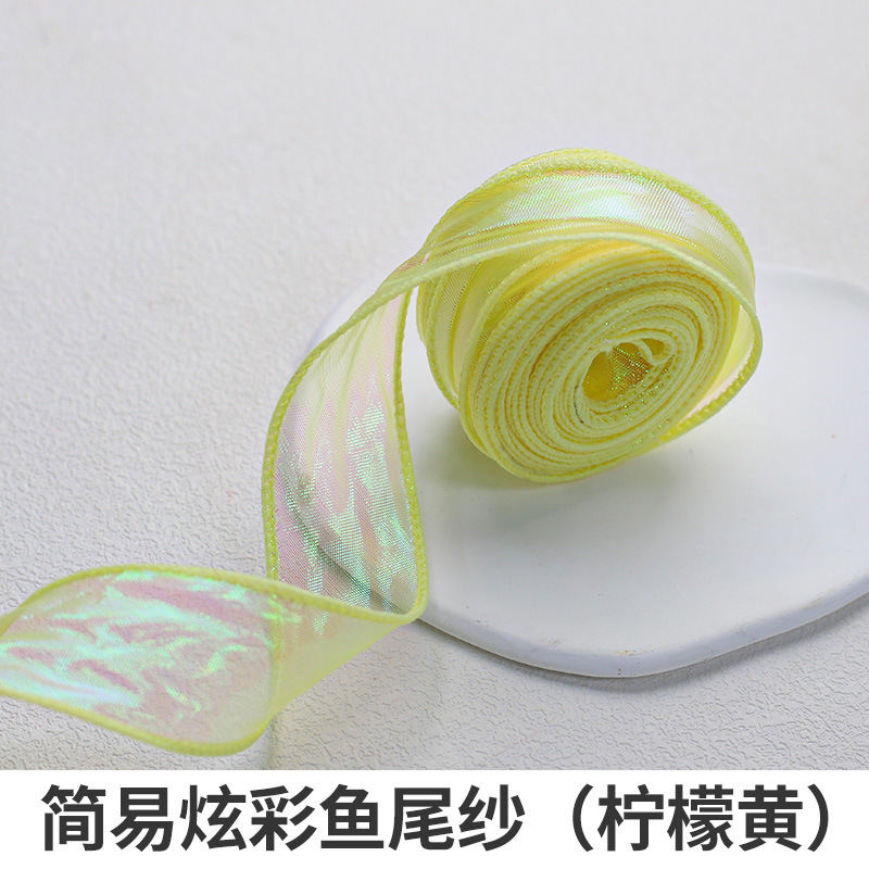 Fishtail hilo cinta flor hornear embalaje borde ramo pastel embalaje cinta arco onda cinta al por mayor