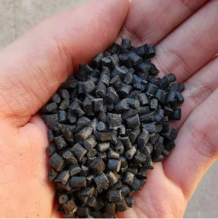 宁波厂家销售黑色PC料黑色阻燃回料高光塑料防火增强颗粒