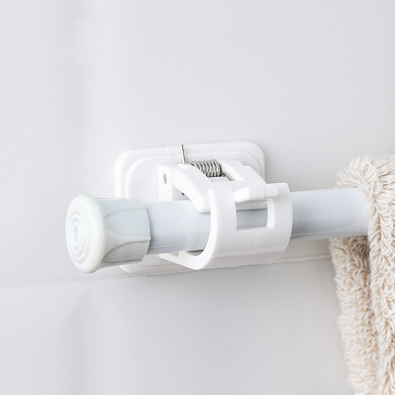 Japan km.808. Hanging clip at the end of the hanging rod. 2 sets of adhesive fixing frame for the wall hanging rod